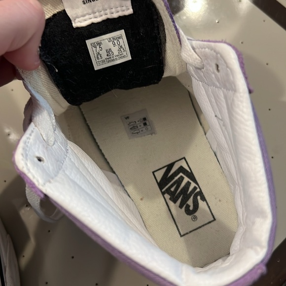Purple Vans High Tops W9 / M7.5 - Picture 7 of 7
